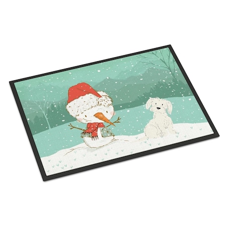 Carolines Treasures 24 x 36 in. Maltese Snowman Christmas Indoor or Outdoor Mat CK2094JMAT